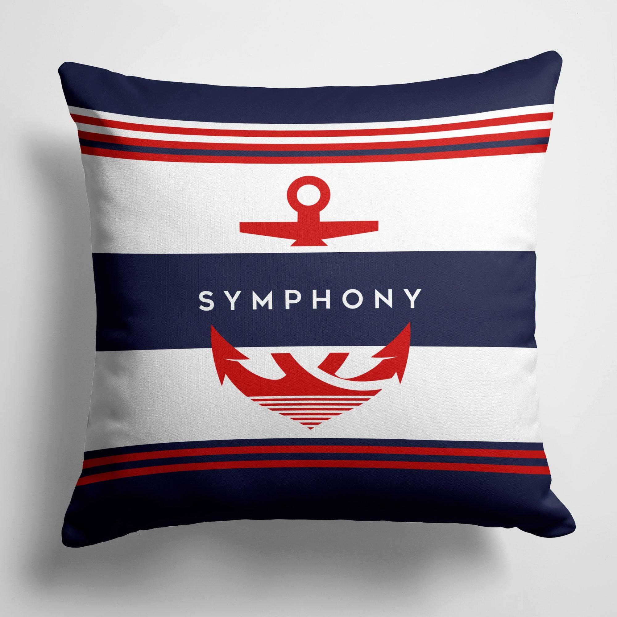 Boat Name Anchor Cushion